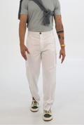 ROMAN Cargo Pant | White Tailored Utility Trousers