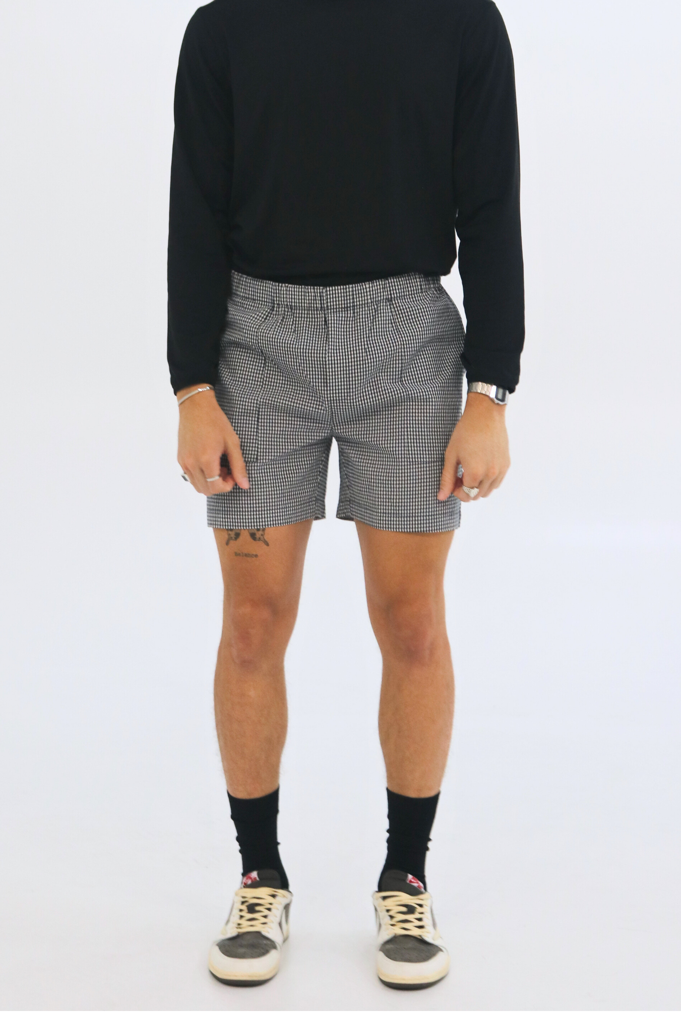 AESON Cotton Shorts | Black Gingham Men's Shorts