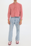 FARON Long Sleeve Button-Down Shirt | Gingham Cotton Men's Shirt