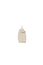 LILA Bag | Structured Litchi Crossbody Bag — Ivory