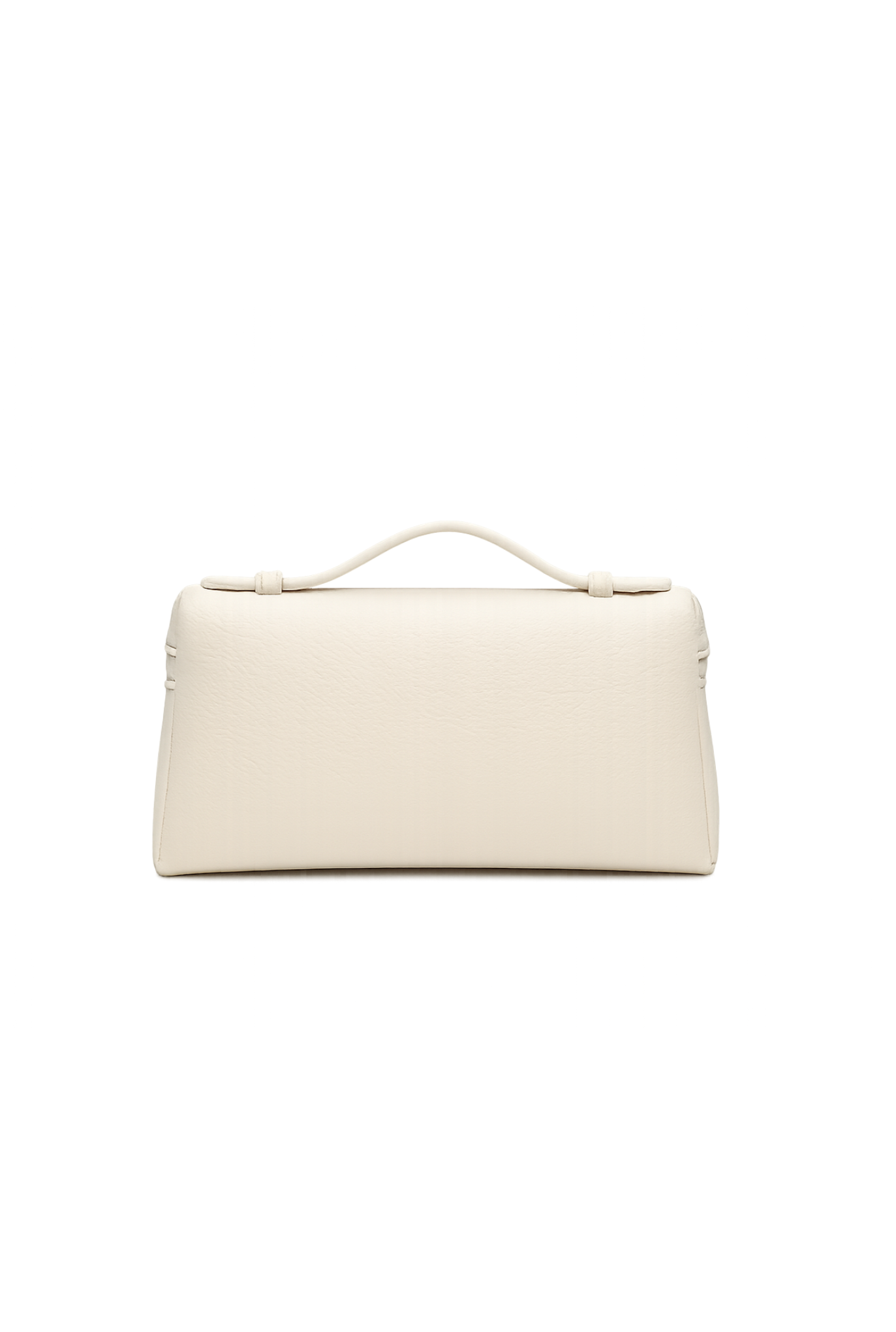 LILA Bag | Structured Litchi Crossbody Bag — Ivory